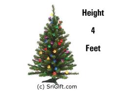 Artificial Christmas Tree with Decorations - 4 feet height.