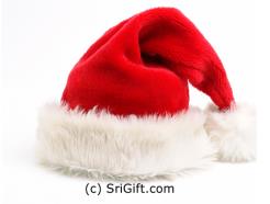 Christmas Hat Red & White Color
